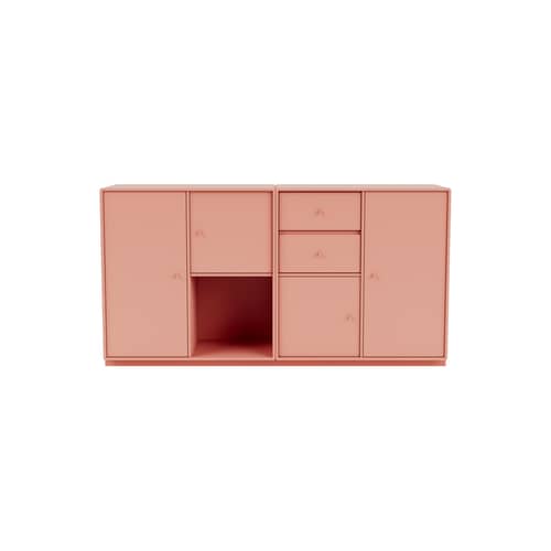 Buffet Couple legno rosa / L 139,2 x P 38 x H 72,6 cm - MONTANA - Rabarbaro 151 - MDF laccato