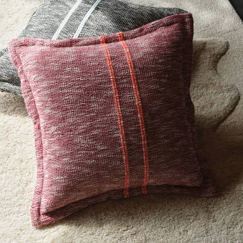 Coussin Track / 56 x 56 cm - Tom Dixon - Bordeaux - Coton