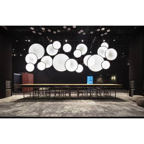 Suspension Discovery Vertical LED / Ø 100 cm - Bluetooth - Artemide - Bronze / Transparent - Aluminium, PMMA