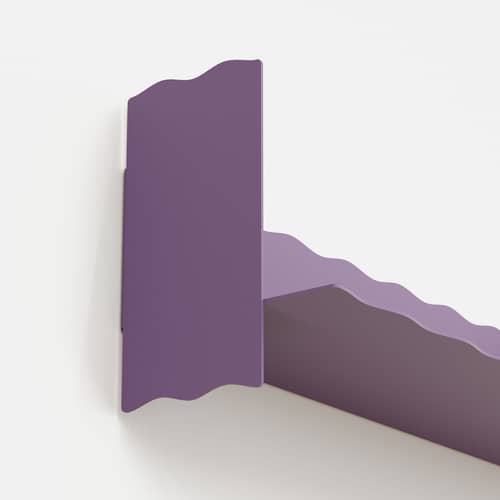Etagère murale Pli Vague by Uchronia / L 45 x P 15 cm - TIPTOE - Violet - Acier thermolaqué