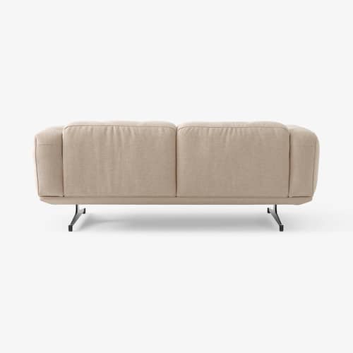 Sofa Inland AV22 textil weiß / 2-Sitzer – L 179 cm - &tradition - Ecru ((Clay-Gewebe 11) - Gewebe, HR-Schaum, Stahl