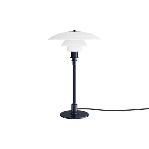 Lampe de table PH 3/2 bleu / Réédition 1926 - Louis Poulsen - Bleu brillant / Blanc - Aluminium laqué, Verre soufflé bouche