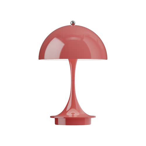 Lampe sans fil rechargeable Panthella 160 / LED - Ø 16 cm - Louis Poulsen - Corail opaque - Polycarbonate