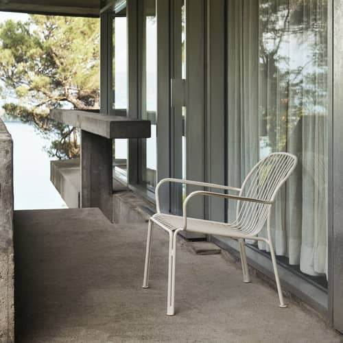 Lounge-Sessel Thorvald SC101 metall weiß / Mit Armlehnen - &tradition - Elfenbein - Stahl