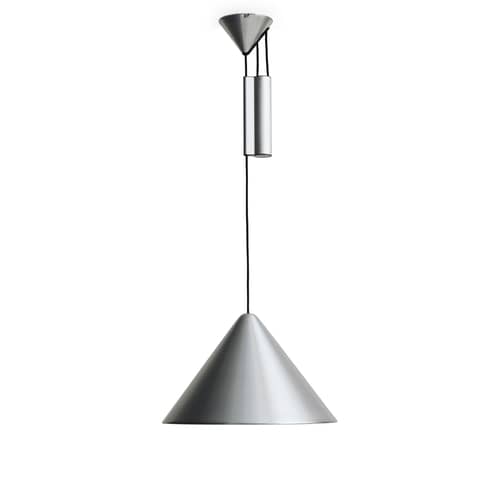 Pendelleuchte Compass metall / Verstellbare Höhe mit Gegengewicht - Ø 43 cm - Hay - Gebürstetes Aluminium - gebürstetes Aluminium