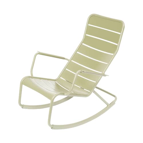 Rocking chair Luxembourg métal vert / Aluminium - Fermob - Tilleul - Aluminium laqué