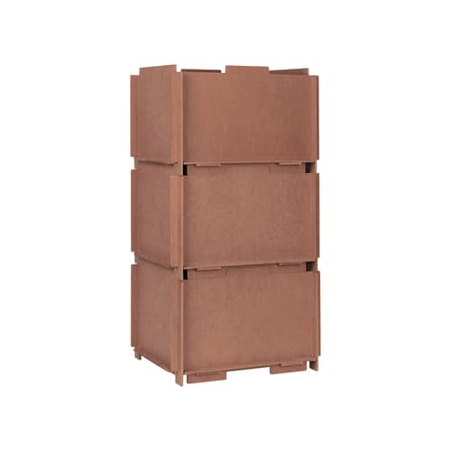 Stacie Stacking box wood brown / 44 x 34 x H 28 cm - MDF - BROSTE COPENHAGEN - Terracotta - MDF