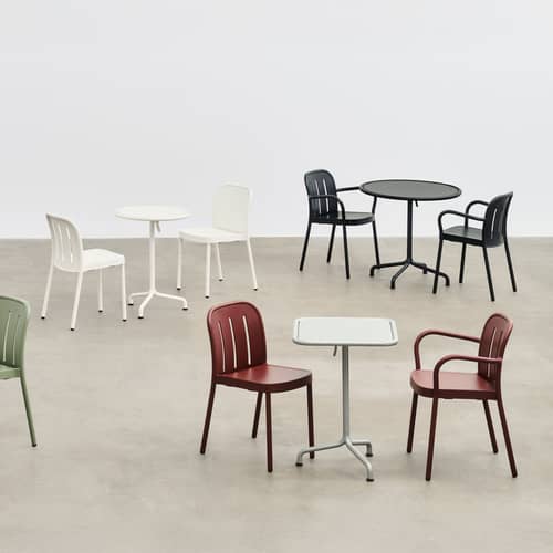 Deville Stacking chair metal white - Hay - Cream white - 