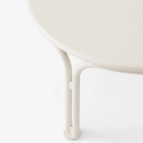 Table basse Thorvald SC108 métal blanc / Ø 70 x H 37 cm - &tradition - Ivoire - Acier thermolaqué