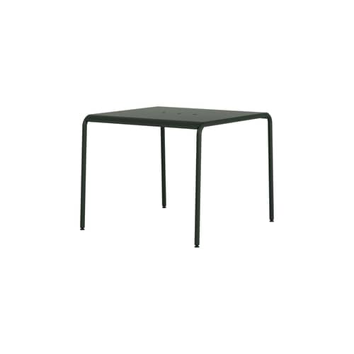 Tavolo quadrato Panorama metallo verde / 90 x 90 cm - 2 posti - TIPTOE - Verde Foresta - Acciaio termolaccato