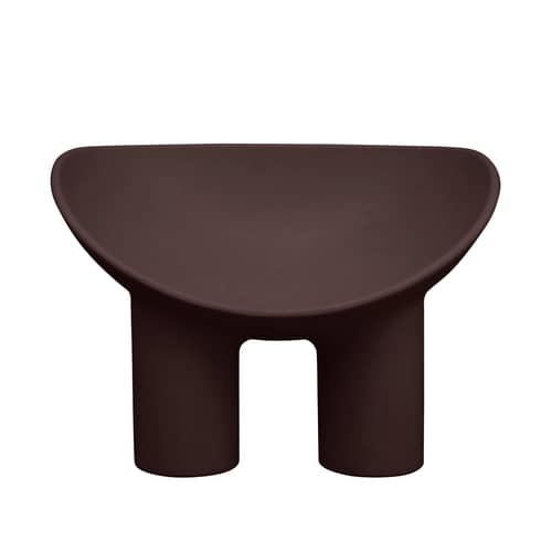 Roly Poly Armchair plastic material brown / Polyethylene - Driade - Peat brown - Polythene