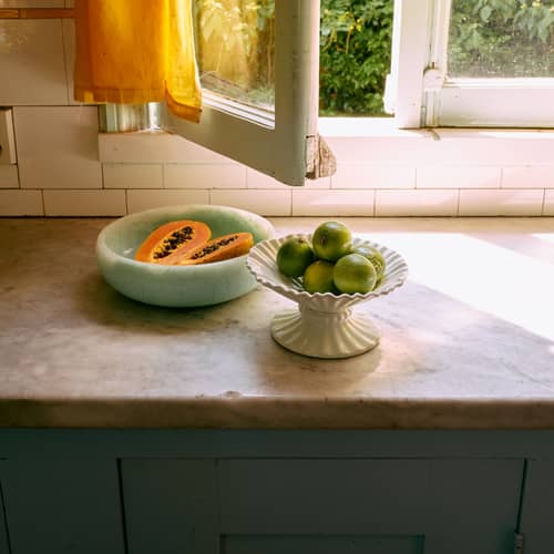 Coppa New classics ceramica bianco / Ø 20 x H 10 cm - HK LIVING - Bianco - Gres