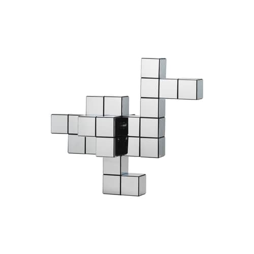 Dekoration Panton Cubes Duck plastikmaterial silber / Enten-Set – Verner Panton, 1974 - Vitra - Ente / Verchromt - Recyceltes ABS