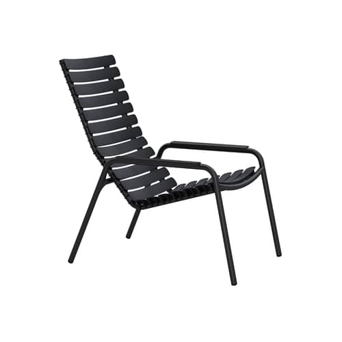 Fauteuil de relaxation manuel Omis tissu Noir