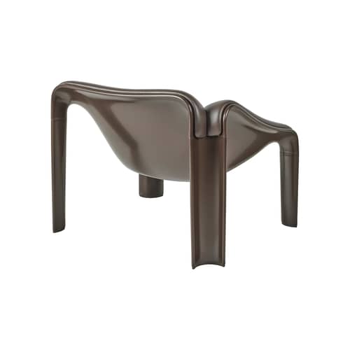 Fauteuil rembourré F300 cuir marron / Pierre Paulin, réédition 1966 - Gubi - Cuir Coffee / Marron - Cuir, HiREK, Mousse