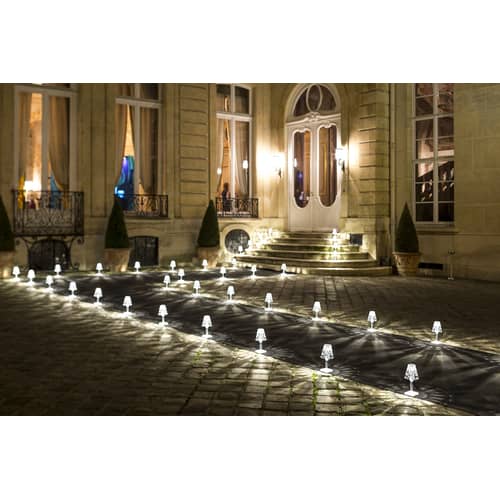 Lampada senza fili Battery LED - Ricarica USB di Kartell - Fumé - PMMA