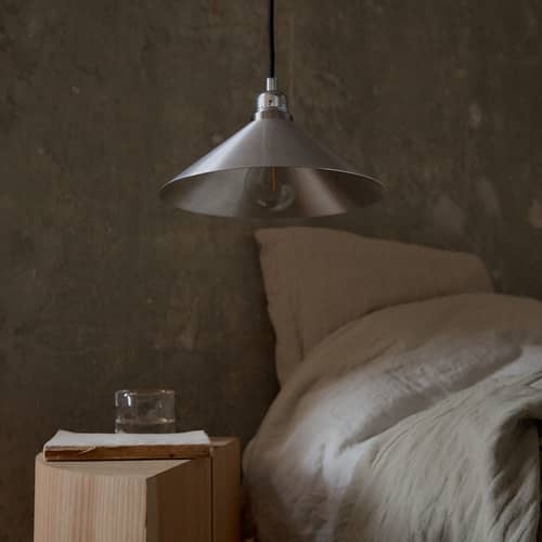 Cone Small Pendant metal silver / Ø 25 x H 7.7 cm - Frama  - Aluminium - Solid Aluminium