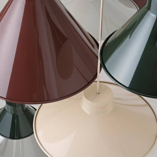 Top Pendant metal beige / Ø 36 x H 12 cm - Steel - Muuto - Sand - Steel