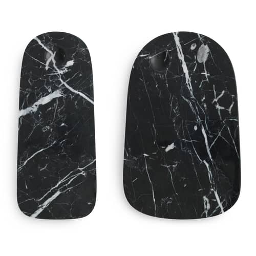 Planche à découper Pebble Small marbre noir / Plateau fromages - Marbre - Normann Copenhagen - 12 x 30 cm / Noir - Marbre poli