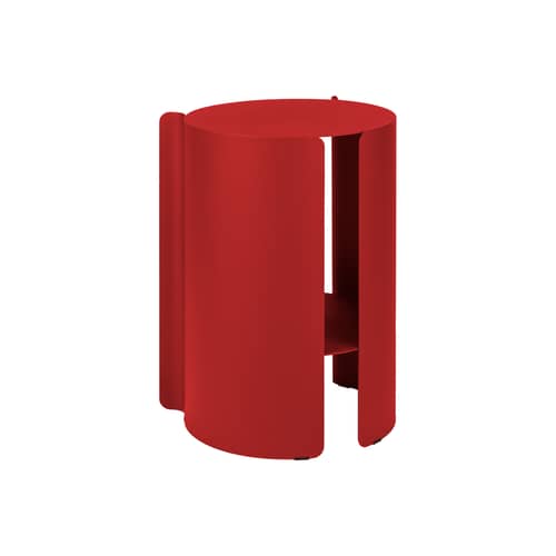Table d\'appoint Wa métal rouge / Ø 32 x H 50 cm - NOO.MA - Rouge tomate - Acier thermolaqué