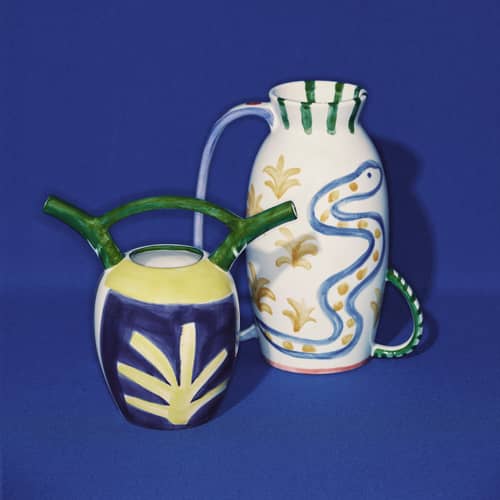Cocona Vase ceramic multicoloured / 20 x 11 x H 24.5 cm - Serax - Multicoulered - Enamelled sandstone