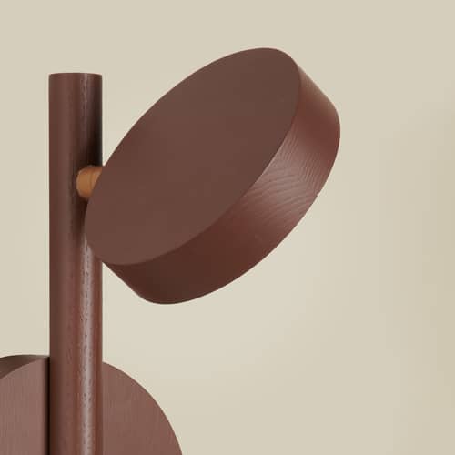 Okinawa LED Wall light with plug wood brown / 1 adjustable diffuser - GOOD&MOJO - Brown - Ashwood