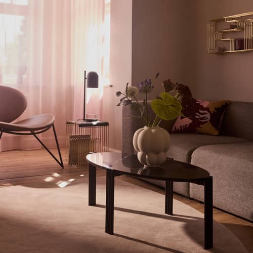 Accessoire / Plateau pour banc & tabouret Curva - 33 x 32 cm - AYTM - Noyer - Multiplis de noyer