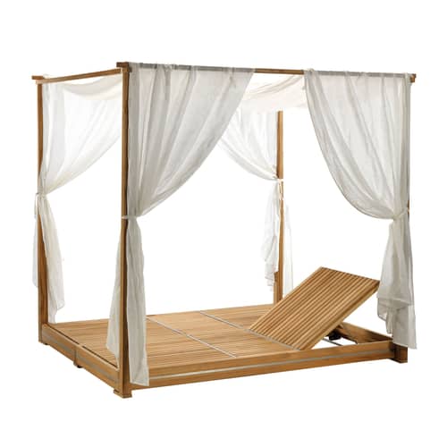 Set de 2 matelas pour bain de soleil double Essenza - Ethimo - Set 2 matelas / Ivoire - Tissu