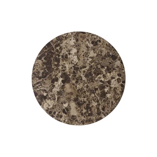  Accessory marble brown / Tray for Androgyne End table Ø 40 cm - Audo Copenhagen - Tray / Emperador marble - Emperador marble