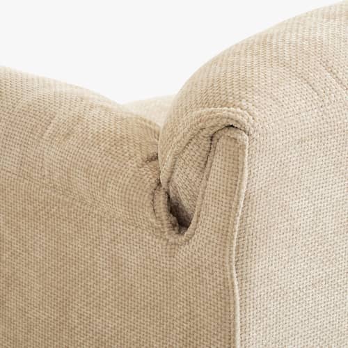 Sofa 2 Sitzer Camilla textil beige / L 167,5 cm - NV GALLERY - Antik-Beige - Eisen, Gewebe, High Density-Schaum