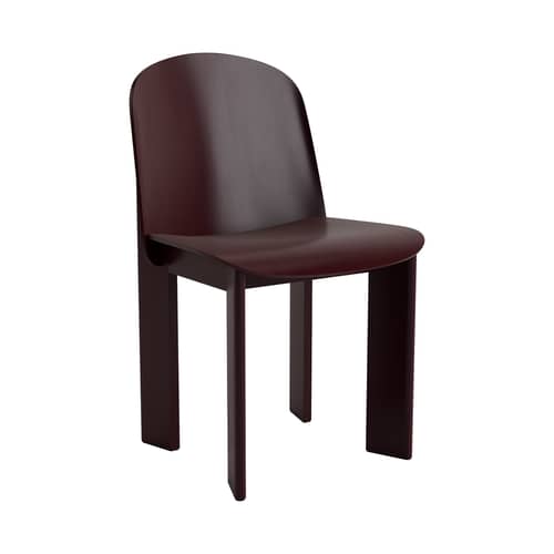 Chaise Chisel 65 bois bordeaux - Hay - Bordeaux foncé - Placage de hêtre laqué