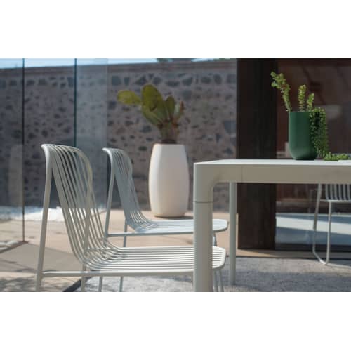 Chaise empilable Riviera métal blanc - Emu - Blanc - Acier verni
