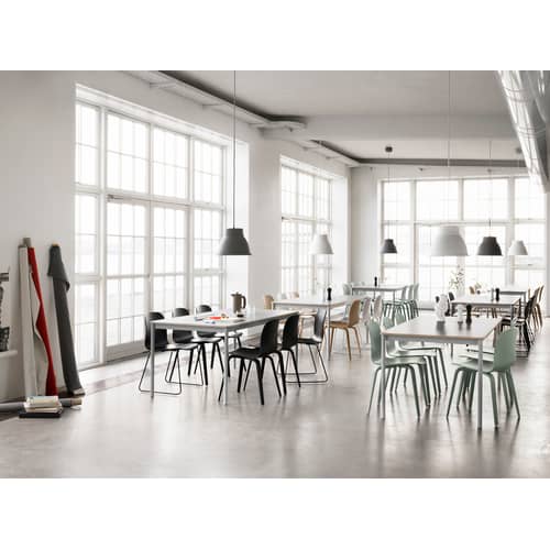 Chaise Visu bois vert / Pieds bois / Seconde vie - Muuto - Vert Sauge - Contreplaqué de frêne