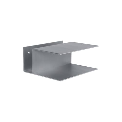 Comodino da parete Lager metallo argento / L 35 x P 30 x H 15,5 cm - Ferm Living - Alluminio spazzolato - Alluminio spazzolato