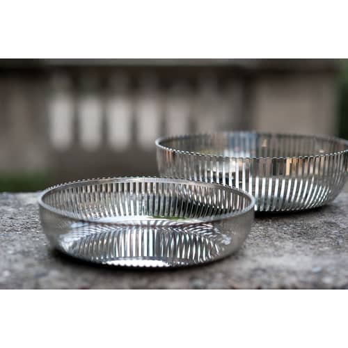Corbeille PCH02 par Pierre Charpin métal / Ø 23 x H 7 cm - Alessi - Ø 23 cm - Acier brillant - Acier inoxydable poli