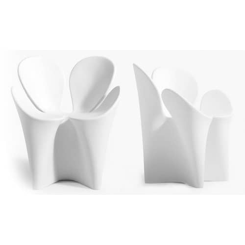 Fauteuil Clover plastique blanc / Ron Arad, 2007 - Driade - Blanc - Polyéthylène