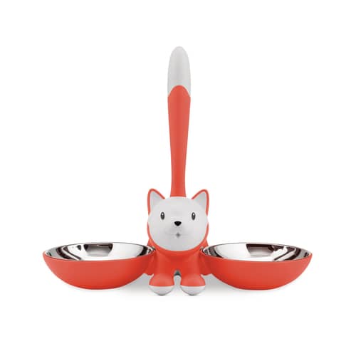 Gamelle Tigrito métal plastique orange / pour chat - Alessi - Orange - Acier inoxydable, Résine thermoplastique
