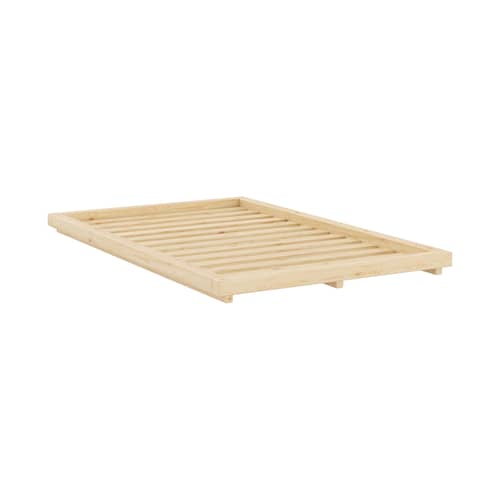 Lit 1 place Dock bois naturel / Pour matelas 120 x 200 cm - KARUP - Pour matelas 120 x 200 cm - Pin massif certifié FSC
