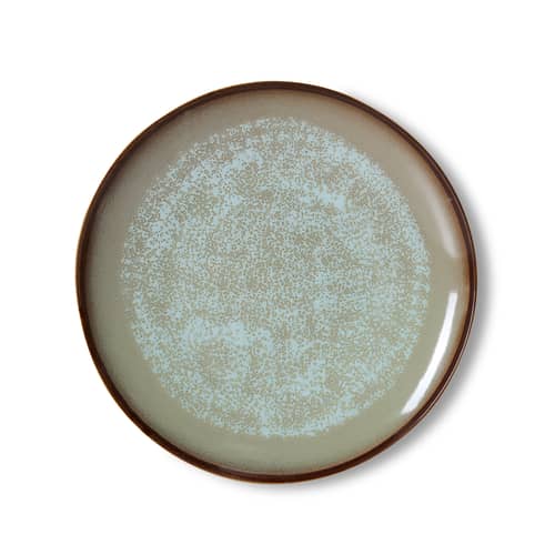 Piatto 70s ceramics ceramica grigio / Set di 2 - Ø 27,5 cm - HK LIVING - Contrasto - Gres smaltato