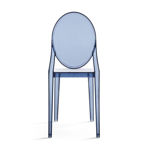 Victoria Ghost Stacking chair plastic material blue / Polycarbonate 2.0 - Kartell - Transparent powder blue - polycarbonate 2.0