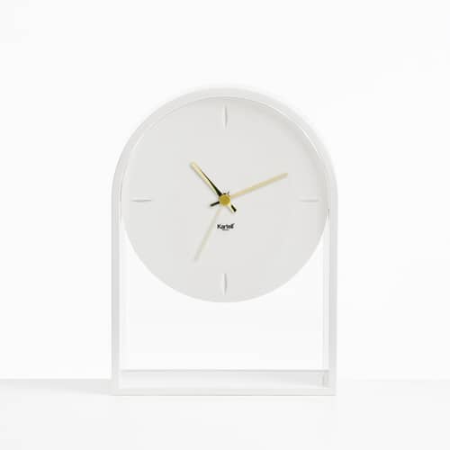 Standuhr L\'Air du temps plastikmaterial weiß / H 30 cm - Kartell - Weiß / Weiß - Thermoplastisches Polykarbonat