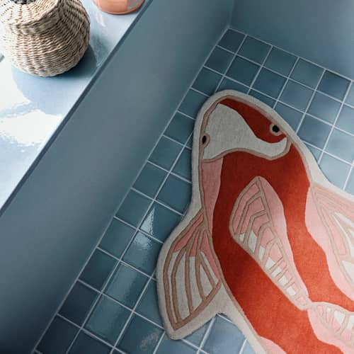 Tapis Koi / 130 x 97 cm - BROSTE COPENHAGEN - Orange - Coton, Laine