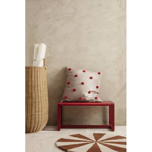 Tappeto Arch Small tessuto marrone / Ø 70 cm - Lana intessuta a mano - Ferm Living - Mattone - Lana