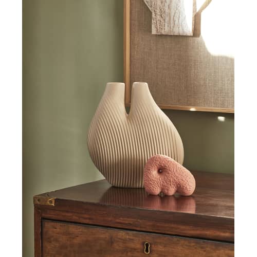 W&S - Chamber Vase ceramic beige white / Porcelain - Hay - Beige - China
