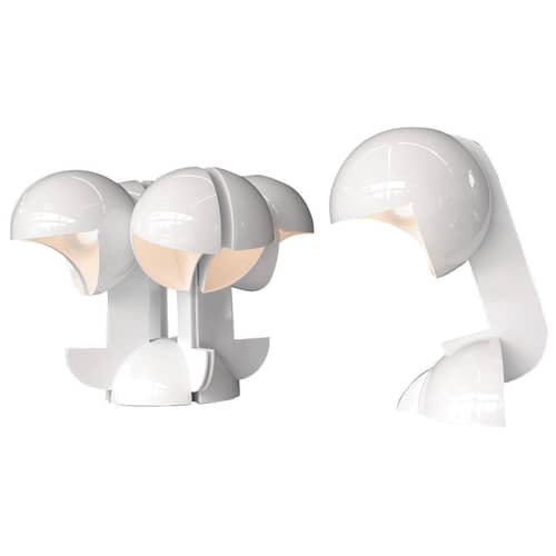 Lampe de table Ruspa métal blanc / Modèle d\'exposition - Martinelli Luce - Blanc - Aluminium