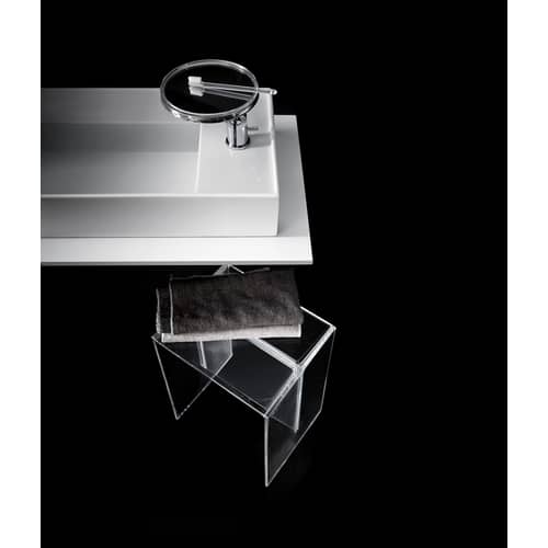 Beistelltisch Max-Beam plastikmaterial transparent / Hocker - 33 x 27 cm - Kartell - Transparent (farblos) - PMMA