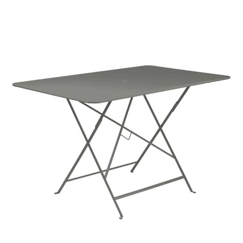 Klapptisch Bistro metall grün / 117 x 77 cm - 6 Personen - Sonnenschirmloch - Fermob - Rosmarin+K138 - bemalter Stahl