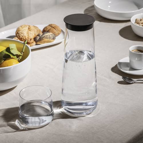Caraffa Eugenia vetro trasparente / 1,1 L - Tappo in silicone - Alessi - Trasparente - Silicone, Vetro cristallino