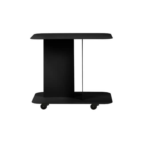 Carrello Ho metallo nero / 60 x 40 x H 54 cm - NOO.MA - Vulcano Nero - Acciaio