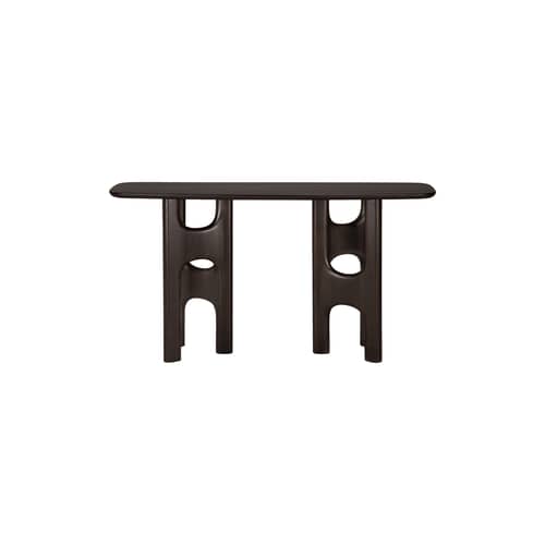 Console Flow bois marron / L 150 x H 79 cm - Ethnicraft - Acajou brun rose - Acajou teinté